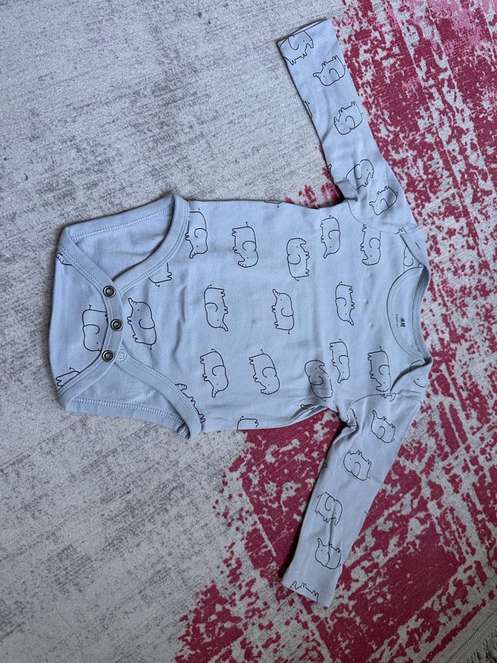 H&M Uzun Kollu Pamuklu Bebek Body - Görsel 2