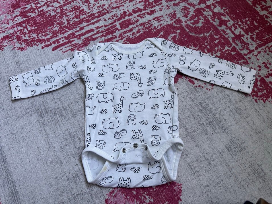 H&M Uzun Kollu Pamuklu Bebek Body - Görsel 3