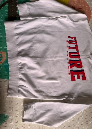 Beyaz Street Wear Sweatshirt - Görsel 3