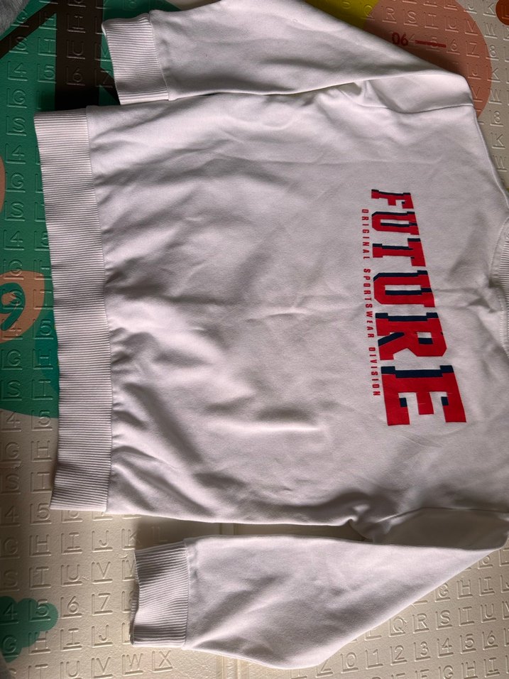 Beyaz Street Wear Sweatshirt - Görsel 3