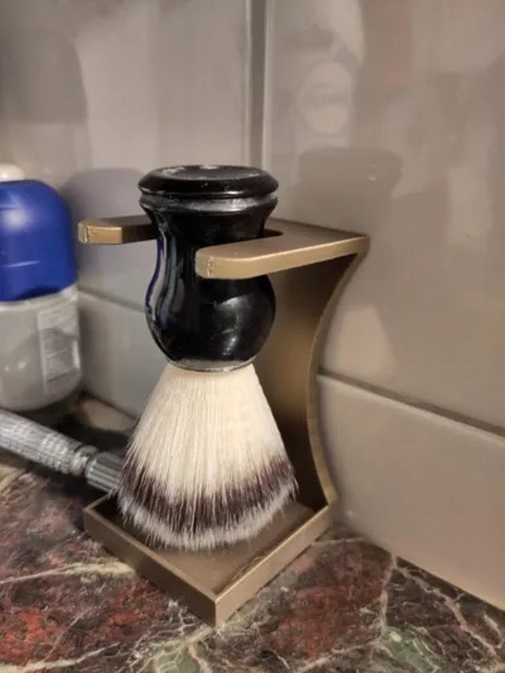 3d baskı Tıraş Köpüğü Fırçası Standı aparatı - Görsel 2