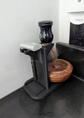 3d Tıraş Aleti ve Köpük yapma fırçası standı - Görsel 2