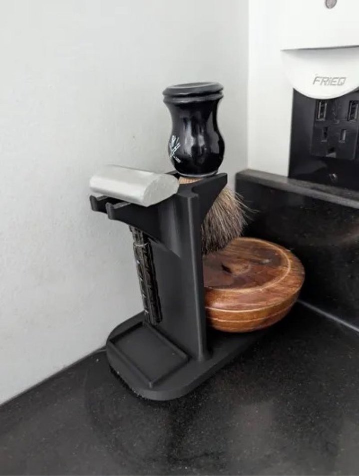 3d Tıraş Aleti ve Köpük yapma fırçası standı - Görsel 2