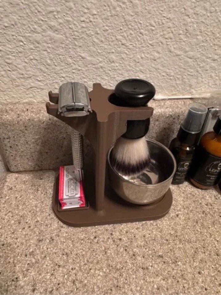 3d Tıraş Aleti ve Köpük yapma fırçası standı - Görsel 5