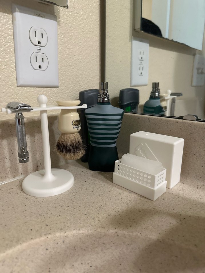 3d Tıraş Aleti ve köpük yapma fırçası tutucu stand aparatı - Görsel 2