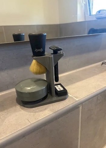 3d Tıraş Aleti bıçağı ve köpük fırçası koyma standı - Görsel 2