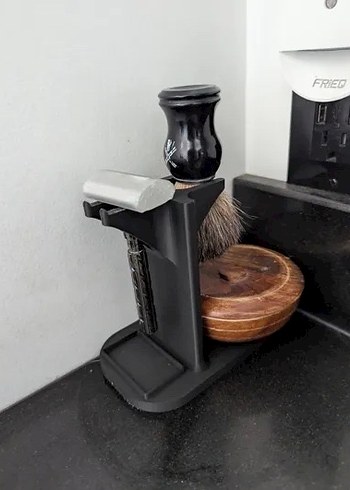 3d Tıraş Aleti bıçağı ve köpük fırçası koyma standı - Görsel 6