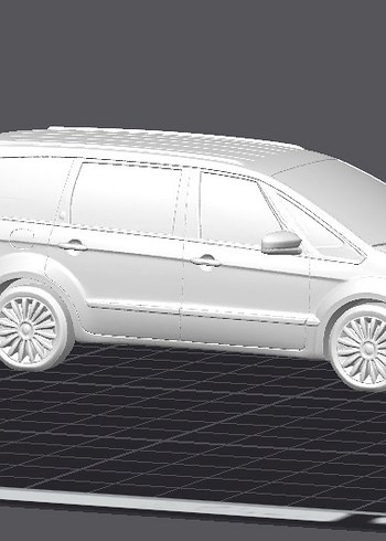 3d Baskı Ford Galaxy Model anahtarlık araba - Görsel 5
