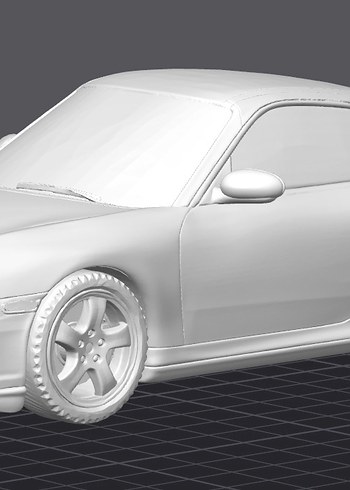 3d Porsche 911 996 model araba Diecast Diorama - Görsel 4