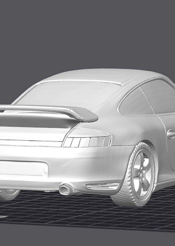 3d Porsche 911 996 model araba Diecast Diorama - Görsel 5