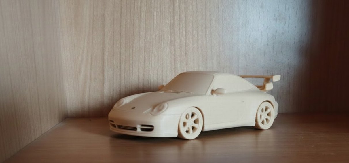 3d Porsche 911 996 model araba Diecast Diorama - Görsel 2