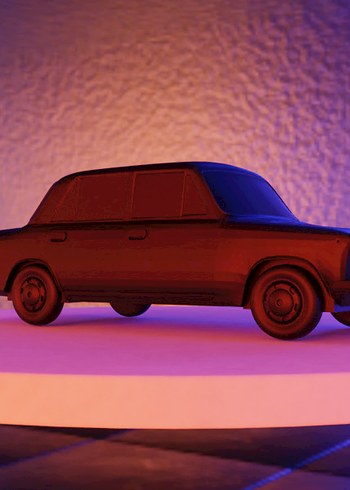 3d Baskı Lada 2106 Sovyet modeli araba diecast diorama - Görsel 2