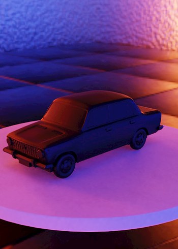 3d Baskı Lada 2106 Sovyet modeli araba diecast diorama - Görsel 8