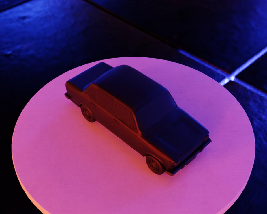 3d Baskı Lada 2106 Sovyet modeli araba diecast diorama - Görsel 3