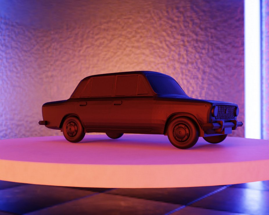 3d Baskı Lada 2106 Sovyet modeli araba diecast diorama - Görsel 2