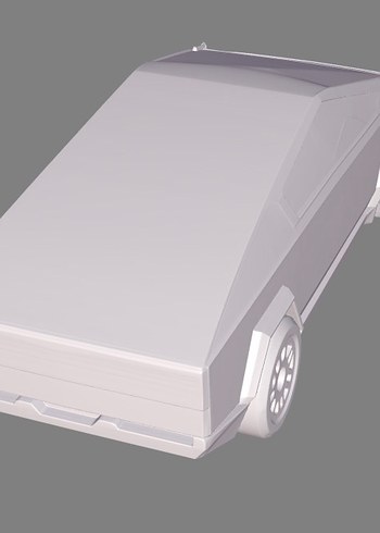 3d Baskı Tesla Cybertruck Model araba Diecast Diorama - Görsel 5