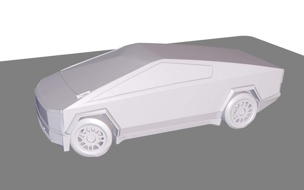 3d Baskı Tesla Cybertruck Model araba Diecast Diorama - Görsel 4