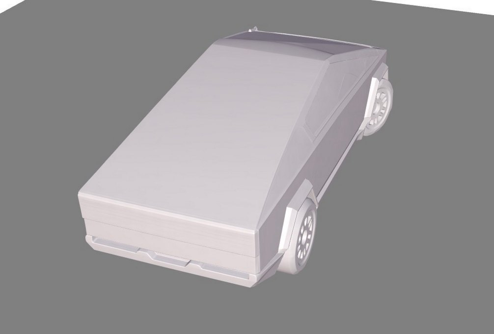 3d Baskı Tesla Cybertruck Model araba Diecast Diorama - Görsel 5