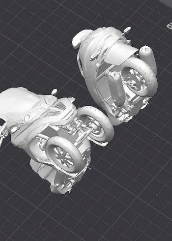 3d Baskı Piaggio mp3 400 Lt Model motosiklet Diecast Diorama - Görsel 5