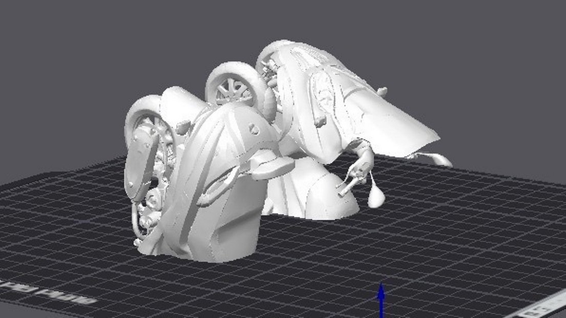 3d Baskı Piaggio mp3 400 Lt Model motosiklet Diecast Diorama - Görsel 4