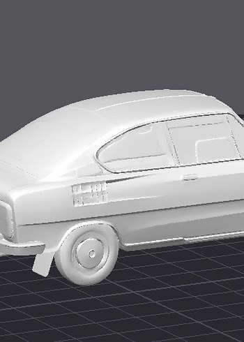 3d Baskı Skoda 110 R Coupe model araba diecast diorama - Görsel 4