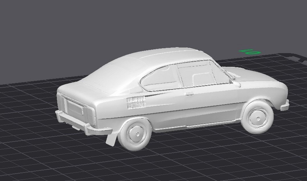 3d Baskı Skoda 110 R Coupe model araba diecast diorama - Görsel 4