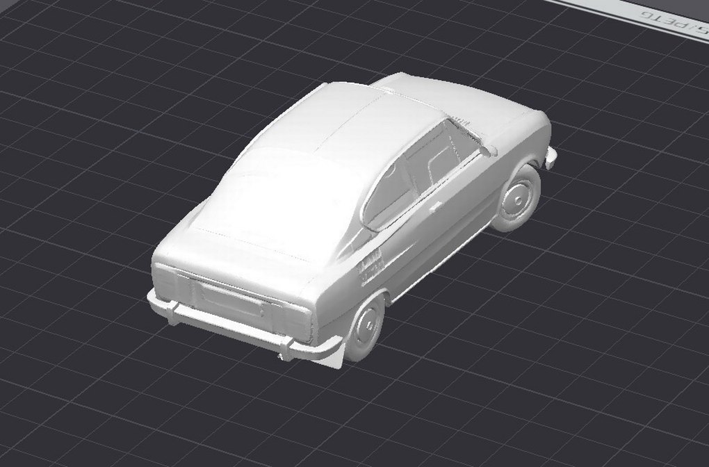 3d Baskı Skoda 110 R Coupe model araba diecast diorama - Görsel 3