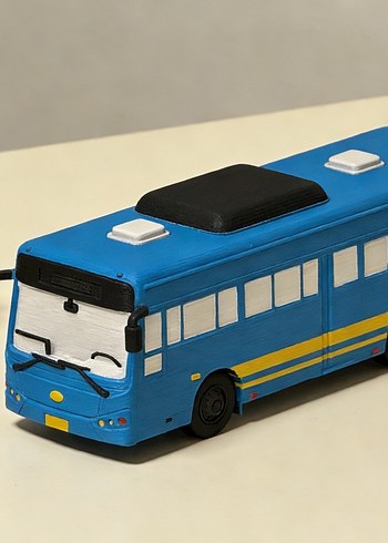 3d baskı otobüs model diecast diorama - Görsel 4