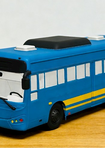 3d baskı otobüs model diecast diorama