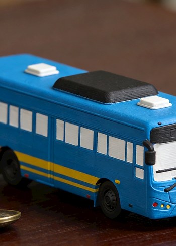 3d baskı otobüs model diecast diorama - Görsel 2