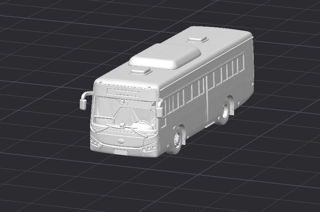 3d baskı otobüs model diecast diorama - Görsel 5