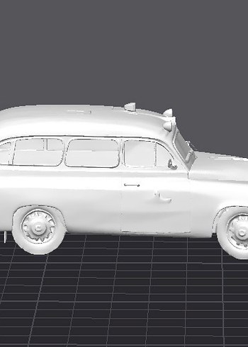 3d baskı Skoda 1200 ambulans model araba diecast Diorama - Görsel 7