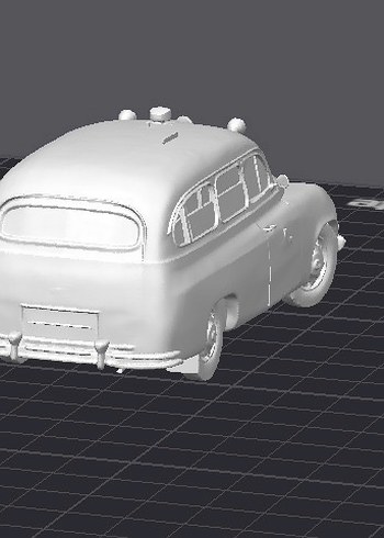 3d baskı Skoda 1200 ambulans model araba diecast Diorama - Görsel 5