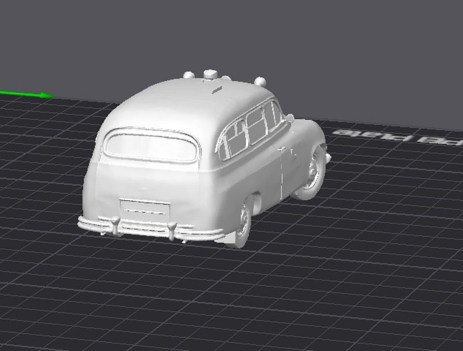 3d baskı Skoda 1200 ambulans model araba diecast Diorama - Görsel 5