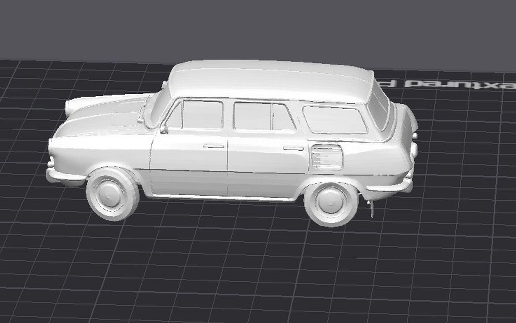 3d baskı Skoda 1000 mb wagon model araba diecast - Görsel 3