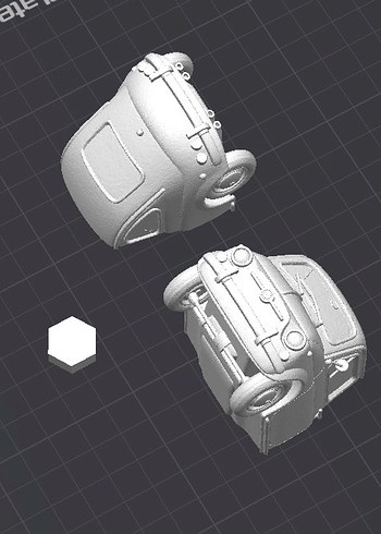 3d Baskı Fiat 500 model araba Diecast Diorama - Görsel 7