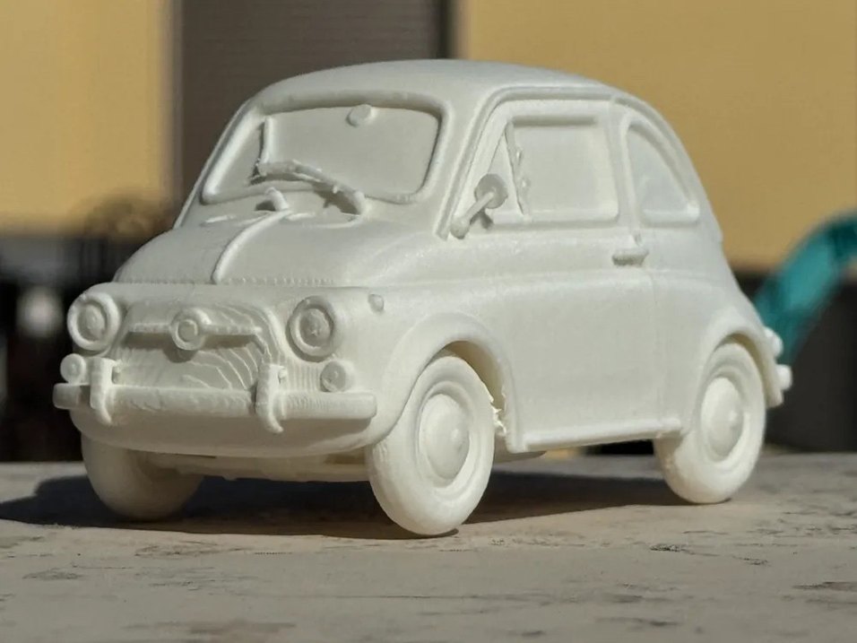 3d Baskı Fiat 500 model araba Diecast Diorama - Görsel 2