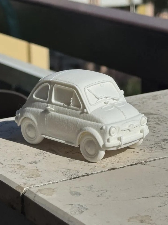 3d Baskı Fiat 500 model araba Diecast Diorama - Görsel 4