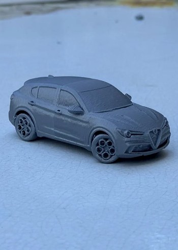 3d Baskı Alfa Romeo Stelvio Quadrifoglio Verde Model araba - Görsel 3