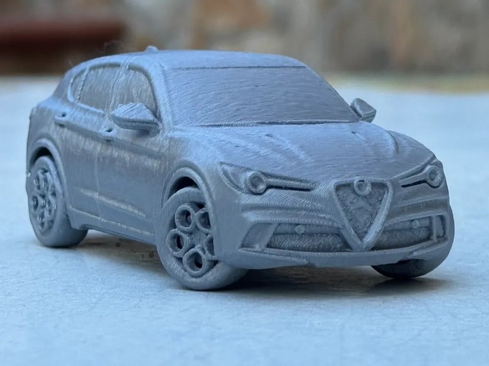 3d Baskı Alfa Romeo Stelvio Quadrifoglio Verde Model araba - Görsel 2