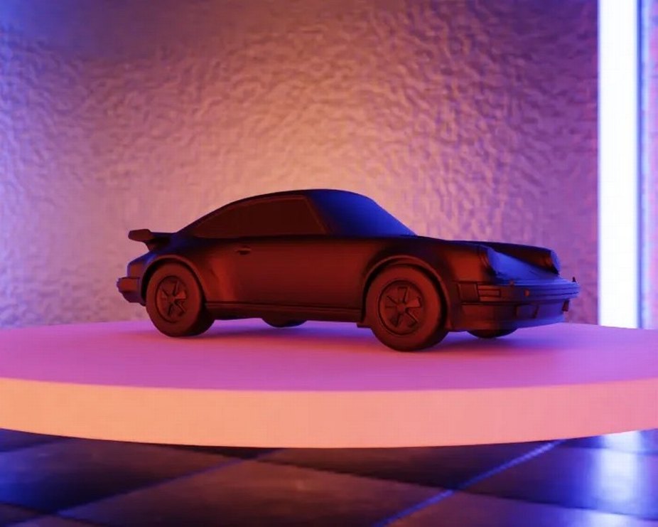 3d baskı Porsche 911 Turbo 930 model araba Diecast Diorama - Görsel 2