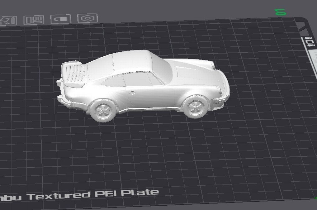 3d baskı Porsche 911 Turbo 930 model araba Diecast Diorama - Görsel 4