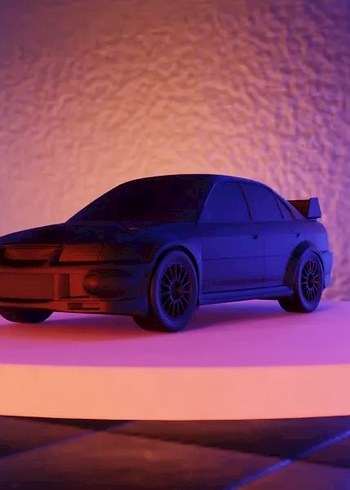 3d Baskı Mitsubishi Lancer Evolution VI model araba Diecast - Görsel 2
