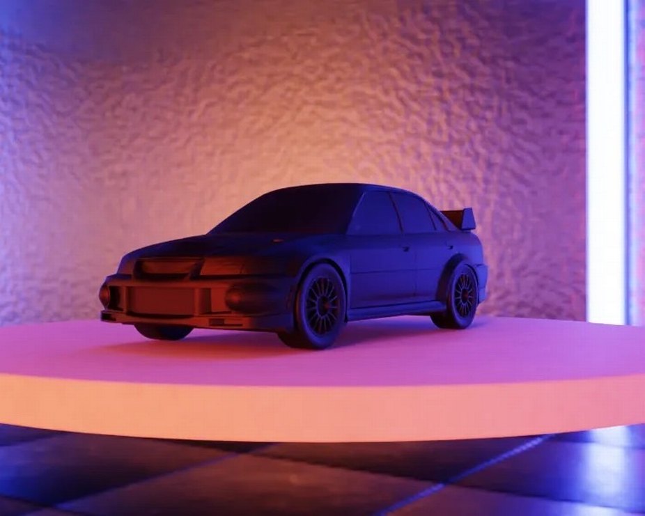 3d Baskı Mitsubishi Lancer Evolution VI model araba Diecast - Görsel 2