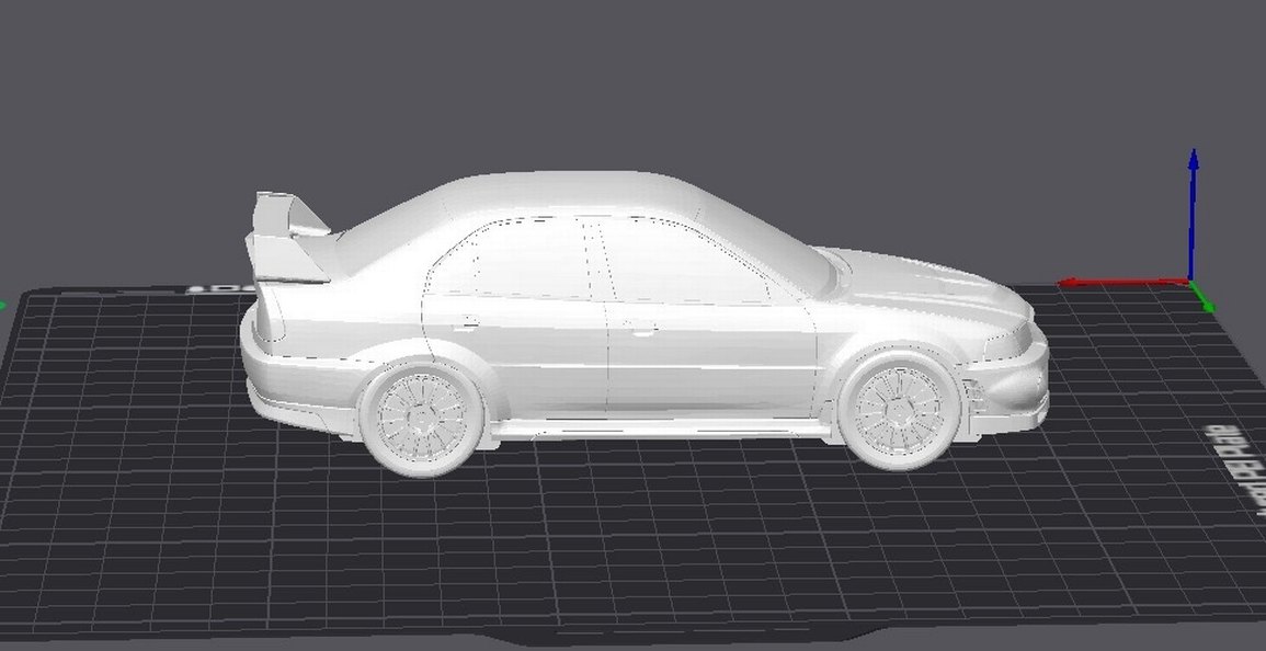 3d Baskı Mitsubishi Lancer Evolution VI model araba Diecast - Görsel 5