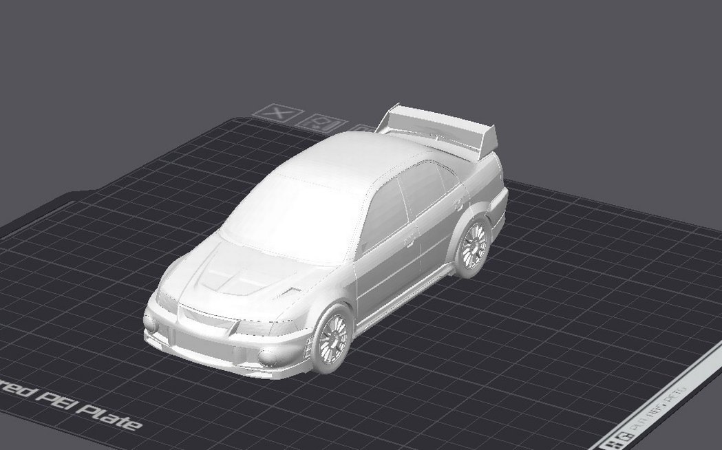 3d Baskı Mitsubishi Lancer Evolution VI model araba Diecast - Görsel 3