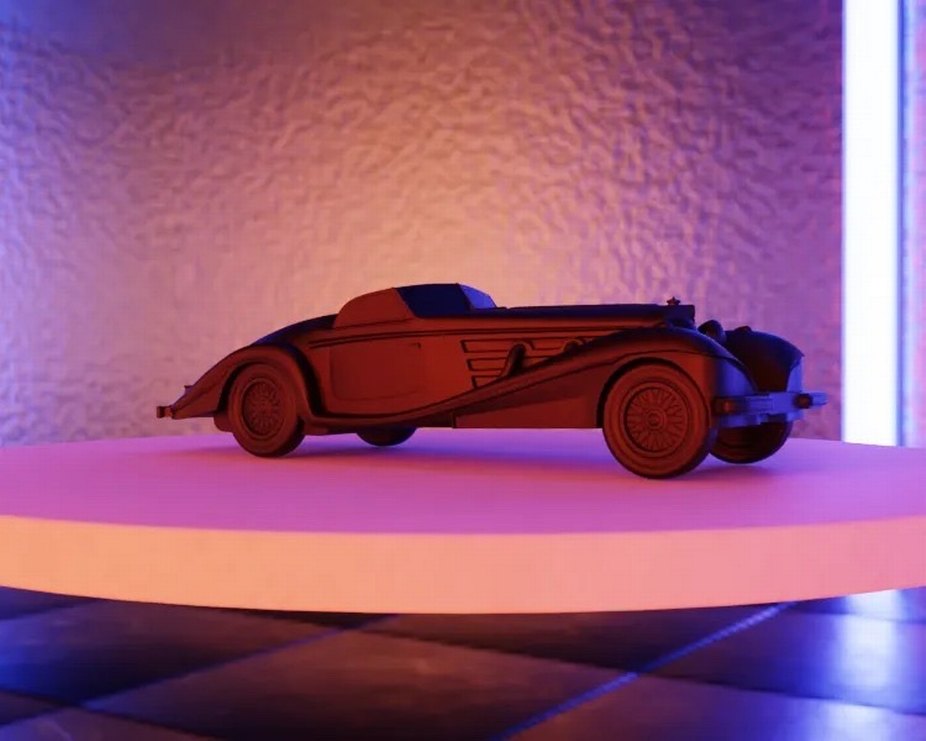 3d Baskı Mercedes Benz 540k model araba Diecast - Görsel 2