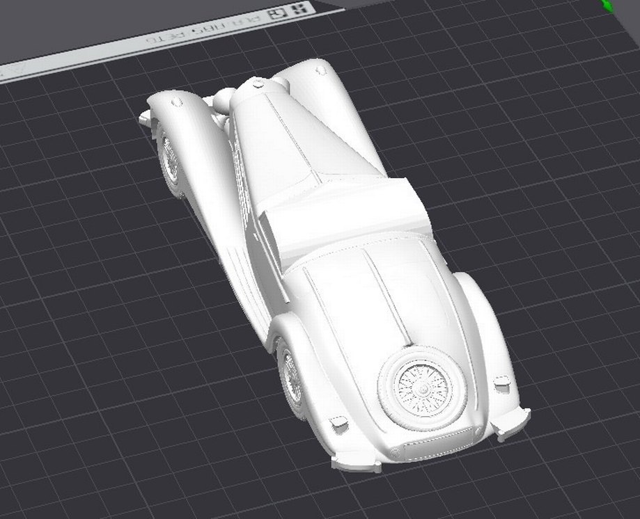 3d Baskı Mercedes Benz 540k model araba Diecast - Görsel 5