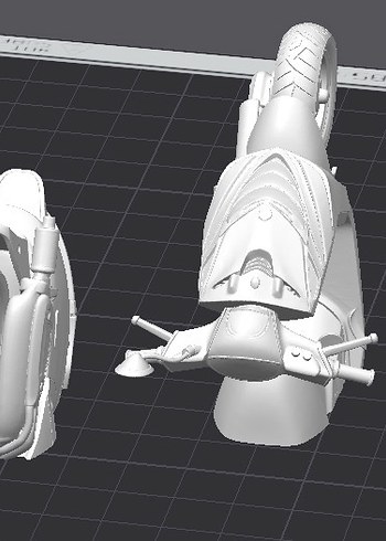 3d Baskı Piaggio Zip sp 50cc Model Motosiklet Diecast - Görsel 5