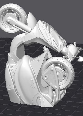 3d Baskı Piaggio Zip sp 50cc Model Motosiklet Diecast - Görsel 4